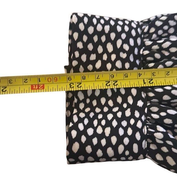 *New* Nine West Black Dot Abstract Button Front Balloon Sleeve Tunic Ladies 2X - Picture 10 of 11